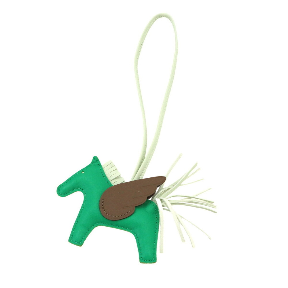 Hermes Rodeo Pegasus PM Accessory Bag Charm, Agneau Milo Mint Vert Fizz Etoup...